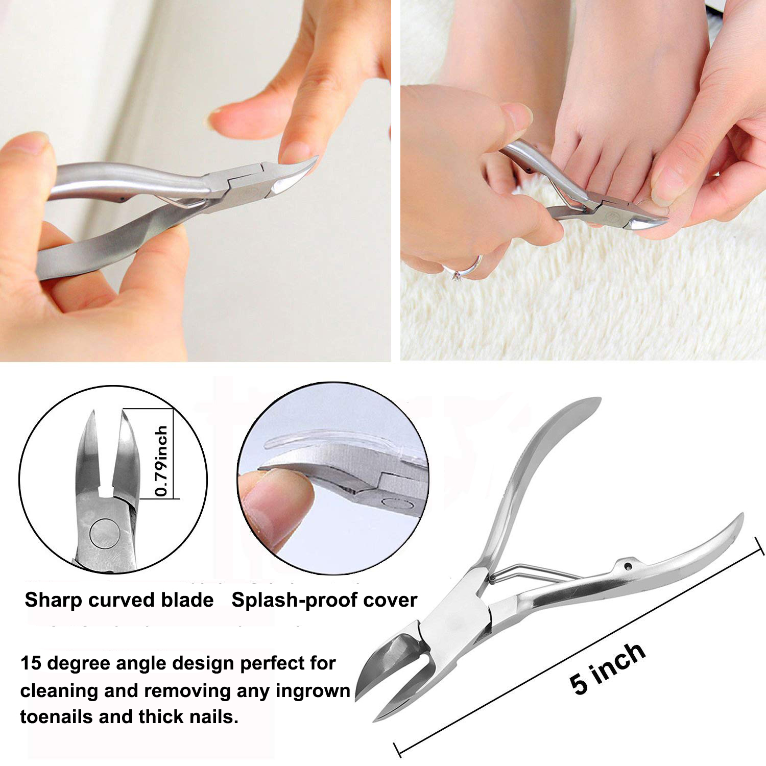 Stainless Steel Manicure Pedicure Foot Rasp Callus Remover Nail File  Ingrown Toenail Lifter Podiatry Chiropody Tools 4 Pc Set 